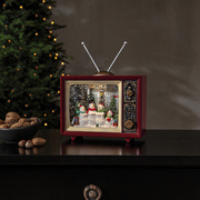 Schneelaterne,<BR>VINTER,<BR>Schneem�nner im Fernseher,<BR>1 warmwei�e LED