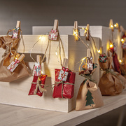 Adventskalender,<BR>CLIPPY ADVENT,<BR>24 warmwei�e LEDs