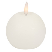 Echtwachs-Kugelkerze,<BR>1 warmwei�e flackernde LED
