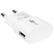 USB-Stecker-Ladeger�t,<BR>1 x USB-A,<BR>5V - 1A (5W)