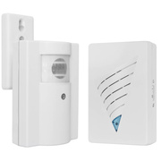 Funk-Gong mit Bewegungsmelder,<BR>Haustierklingel,<BR>Funkempf�nger mit G�rtelclip,<BR>reinwei�