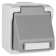 Datendose,<BR>f�r 1+2 Universal-Module,<BR>Abgang 35�