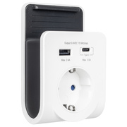 Ladeger�t mit USB-Adapter,<BR>1 x USB-A & 1 x USB-C,<BR>max. 3A