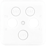 Zentralplatte,<BR>f�r TV/Radio/SAT-<BR>Antennensteckdose,<BR>REGINA,<BR>ultrawei�