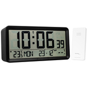 Wecker,<BR>WT 320,<BR>mit Funkuhrwerk,<BR>Temperaturstation,<BR>schwarz