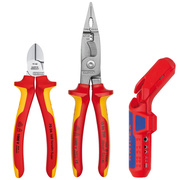 VDE-Zangen Set,<BR>ELEKTRO-INSTALLATIONS-SET,<BR>3-teilig