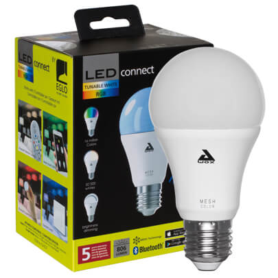 LED-CONNECT, KG Co. Bluetooth-LED-Lampe, ausverkauft224 806 Pferdekaemper lm - matt, AGL-Form, Max - E27/9W, & GmbH